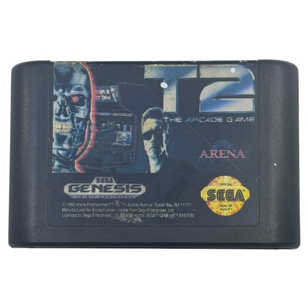 T2 The Arcade Game Sega Genesis 16-Bit Cartridge Arena 1992